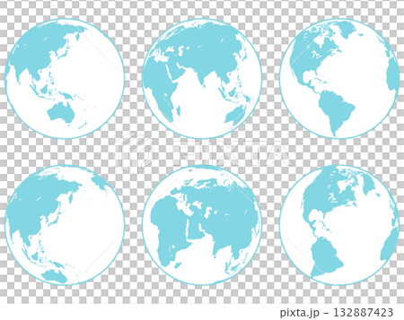 Simple earth illustration set 132887423