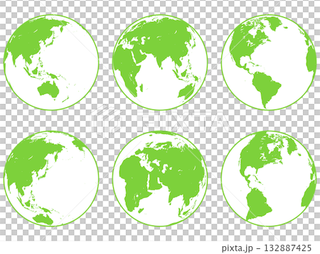 Simple earth illustration set 132887425