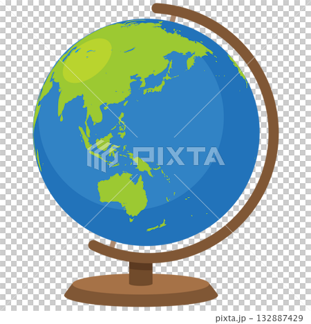 Simple globe illustration Simple globe illustration 132887429