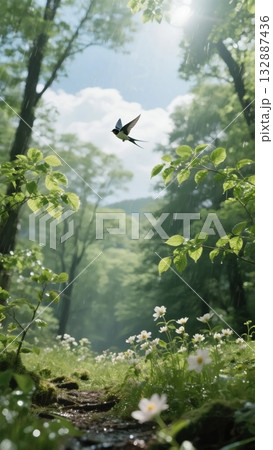 二十四節気・春の情景⑤ 清明（燕） 132887436