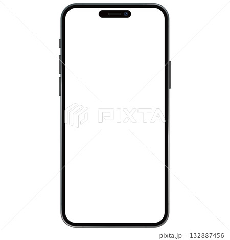 黒いスマートフォン 132887456