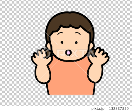びっくり アジア人の女の子 びっくり アジア人の女の子 132887839