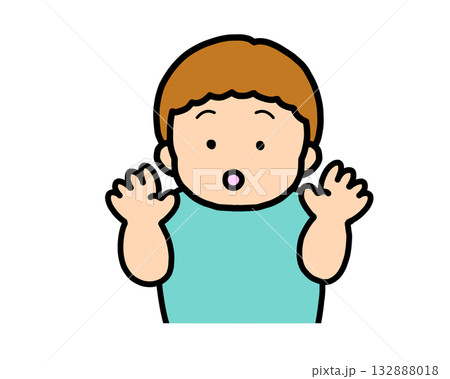 びっくり 茶髪の男の子 びっくり 茶髪の男の子 132888018