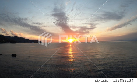 恋人岬と夕焼け 恋人岬と夕焼け 132888134