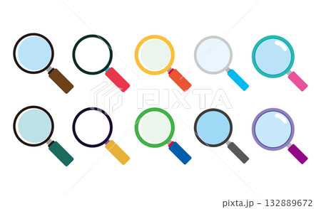 虫眼鏡のベクターイラスト　ルーペのアイコン 132889672