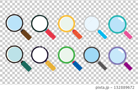虫眼鏡のベクターイラスト　ルーペのアイコン 132889672
