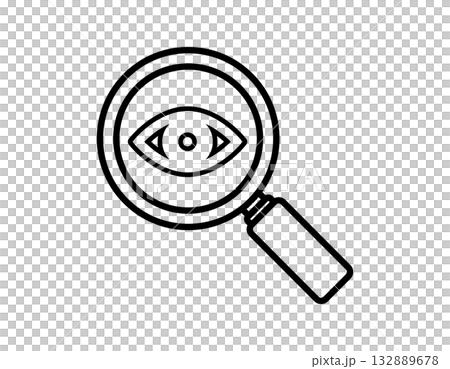 Magnifying glass vector illustration loupe icon Magnifying glass vector illustration loupe icon 132889678