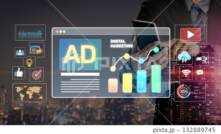 Online Ads Strategy and Digital Content Marketing for Business Growth Muxer 132889745