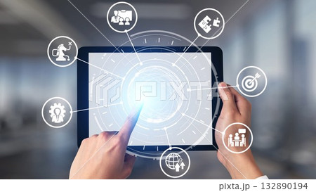 Business strategy planning and corporate goal setting Spire 132890194