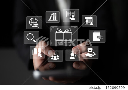 Online education and digital learning platform concept Parse Online education and digital learning platform concept Parse 132890299