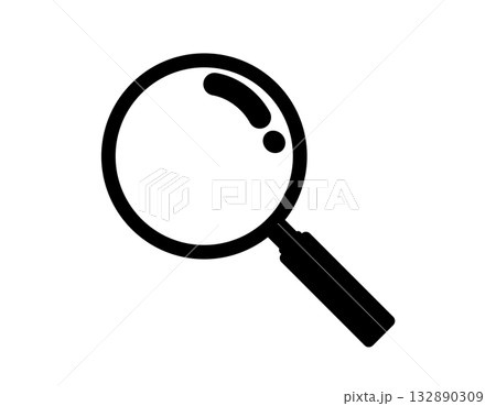虫眼鏡のベクターイラスト　ルーペのアイコン 132890309