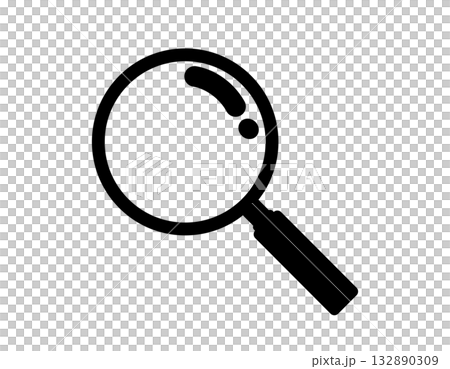 虫眼鏡のベクターイラスト　ルーペのアイコン 132890309
