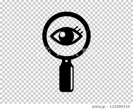Magnifying glass vector illustration loupe icon 132890310