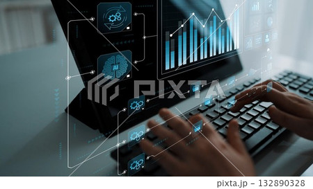 Data flow from database and cloud to processing and analytics dashboards Marrow Data flow from database and cloud to processing and analytics dashboards Marrow 132890328