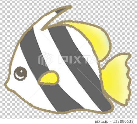 泳ぐエンゼルフィッシュ 泳ぐエンゼルフィッシュ 132890538