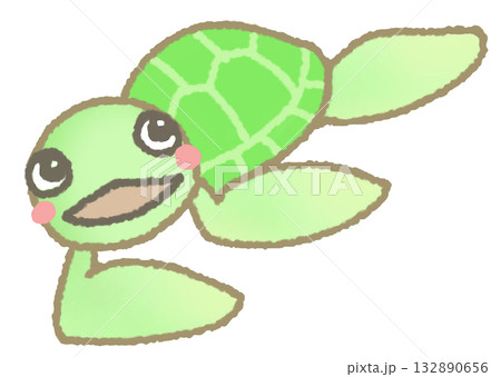 泳ぐウミガメ 132890656