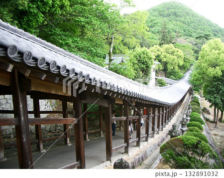 岡山県の吉備津神社廻廊 岡山県の吉備津神社廻廊 132891032