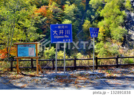 大井川源流と秋の紅葉 大井川源流と秋の紅葉 132891838