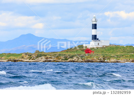 秋の大間埼灯台 青森県大間町 秋の大間埼灯台 青森県大間町 132892959