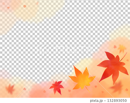 楓樹水彩背景 132893050