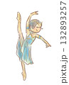 バレリーナ　水色 132893257