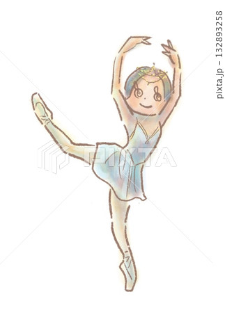 バレリーナ　水色 132893258