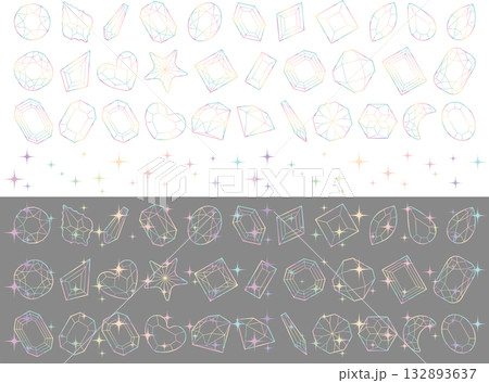 カットガラス、光、20虹淡 132893637