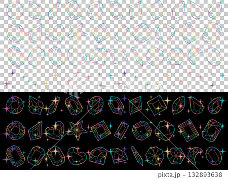 Cut glass, light, 21 rainbow colors Cut glass, light, 21 rainbow colors 132893638