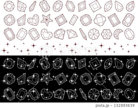 カットガラス、光、22モノクロ 132893639
