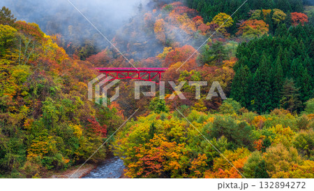 松川渓谷(秋) 高山村 松川渓谷(秋) 高山村 132894272