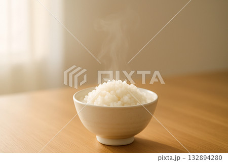 湯気がたつご飯 湯気がたつご飯 132894280