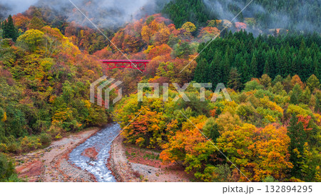 松川渓谷(秋) 高山村 松川渓谷(秋) 高山村 132894295