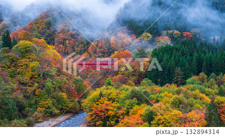 松川渓谷(秋) 高山村 松川渓谷(秋) 高山村 132894314