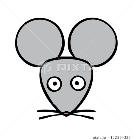 干支アイコン_子・鼠・ネズミ 干支アイコン_子・鼠・ネズミ 132894323