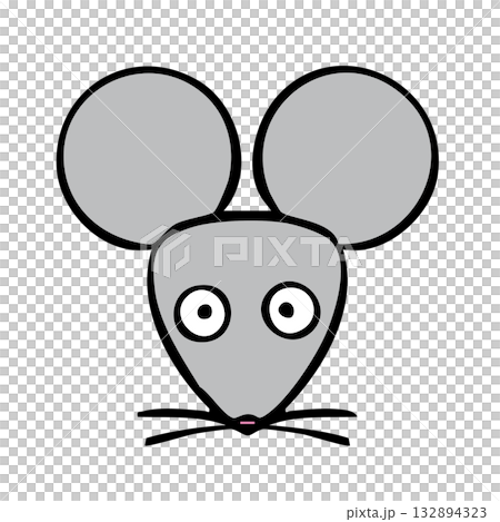 干支アイコン_子・鼠・ネズミ 干支アイコン_子・鼠・ネズミ 132894323