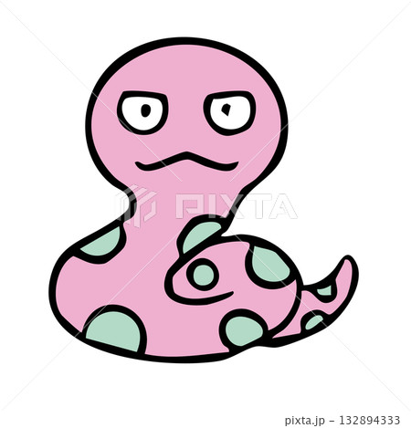 干支アイコン_巳・蛇・ヘビ 132894333