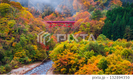 松川渓谷（秋）　高山村 132894350