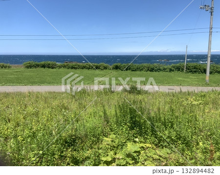 半島のトドワラで見る夏の風景 132894482