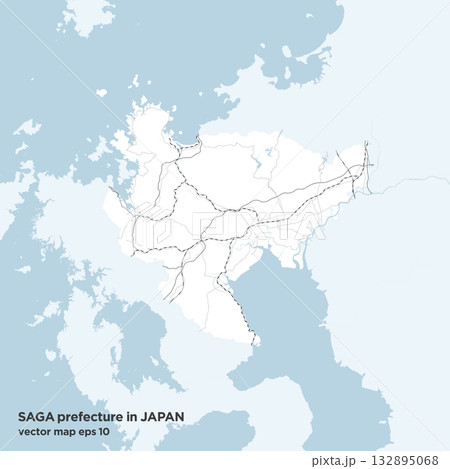 日本の佐賀県のシンプルなロードマップ 132895068