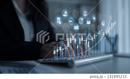 Financial growth and investment strategy analytics concept Parse Financial growth and investment strategy analytics concept Parse 132895215