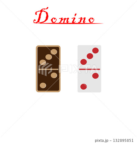 simple card design, three and two dots. 132895851