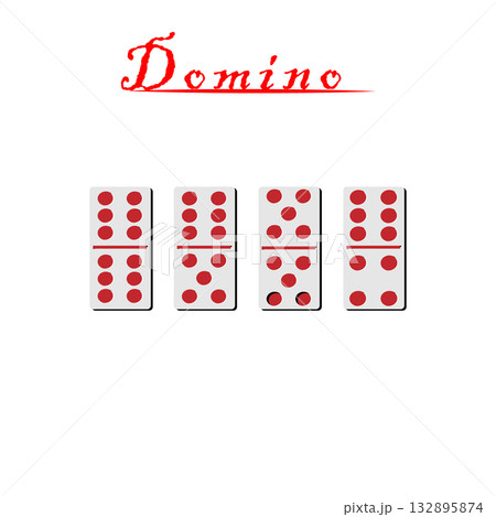 big cards, domino game, vectors icons 132895874