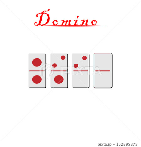 domino card icon small card, vectors illustration 132895875