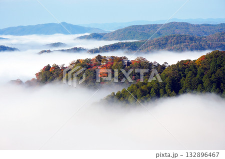紅葉の天空の山城2624 132896467