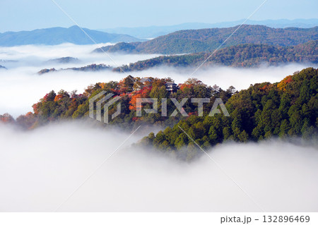 紅葉の天空の山城2628 132896469