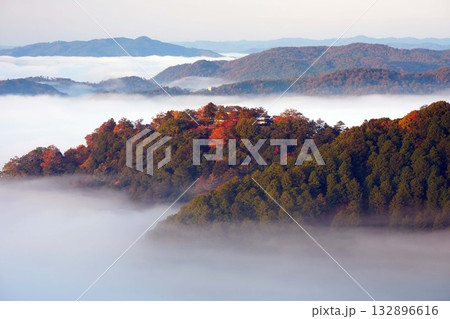 紅葉の天空の山城2345 132896616