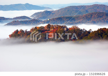 紅葉の天空の山城2385 132896626