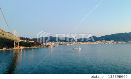 壇之浦PAと関門橋の夕景 132896663