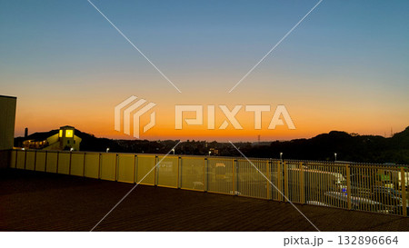 壇之浦PAと関門橋の夕景 132896664