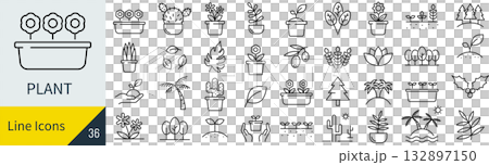 植物圖標集 132897150